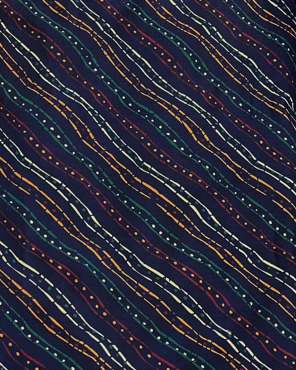 Gujari Print Cotton Navy Blue Colour 40 Inches Width
