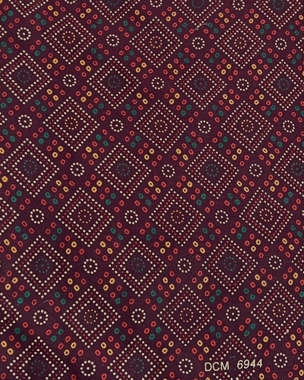 Gujari Print Cotton Maroon Colour 40 Inches Width