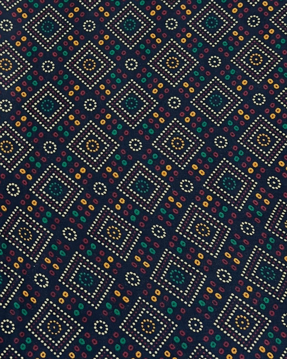 Gujari Print Cotton Dark Navy Blue Colour 40 Inches Width