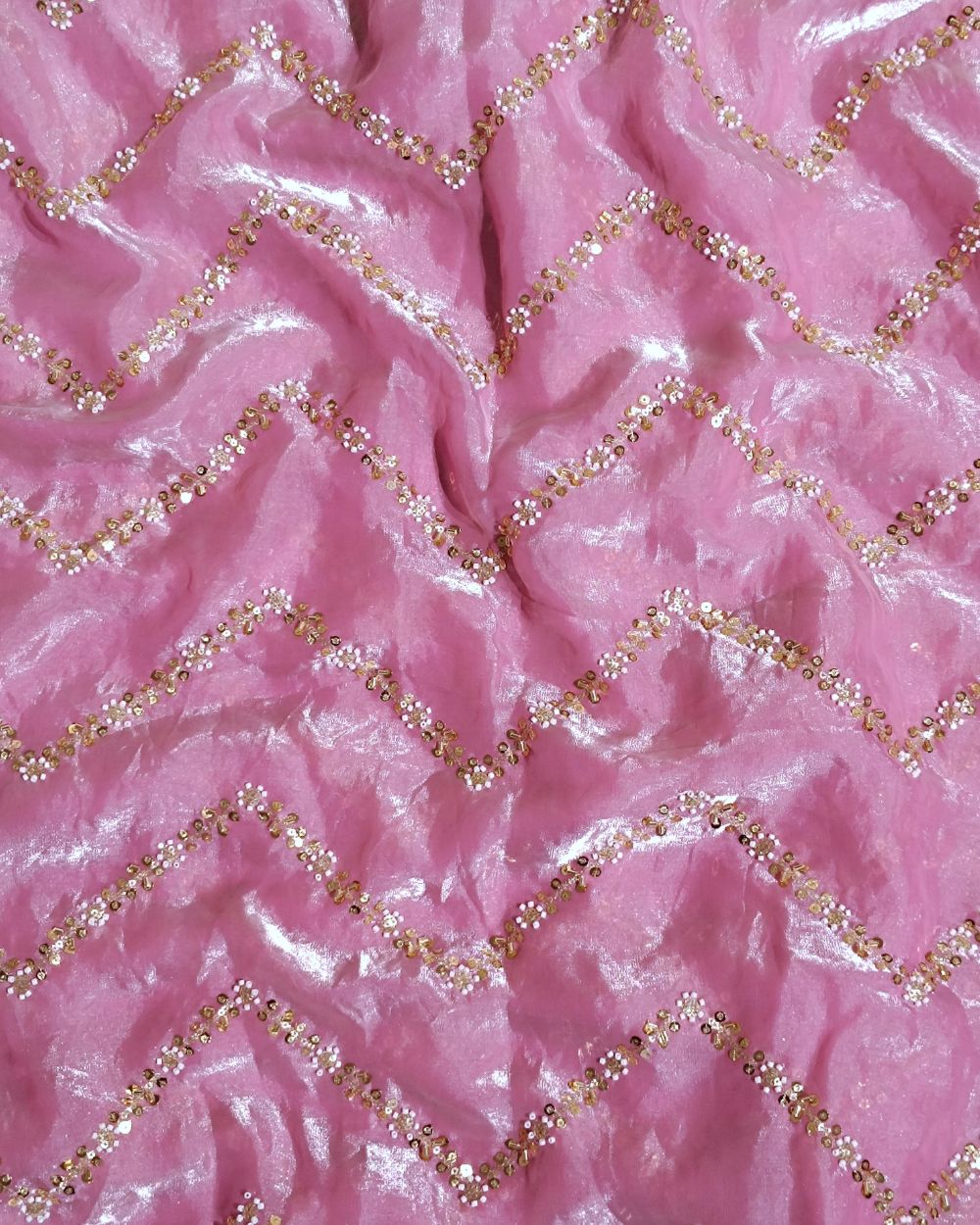 Space Silk Work Candy Pink Colour 46 Inches Width