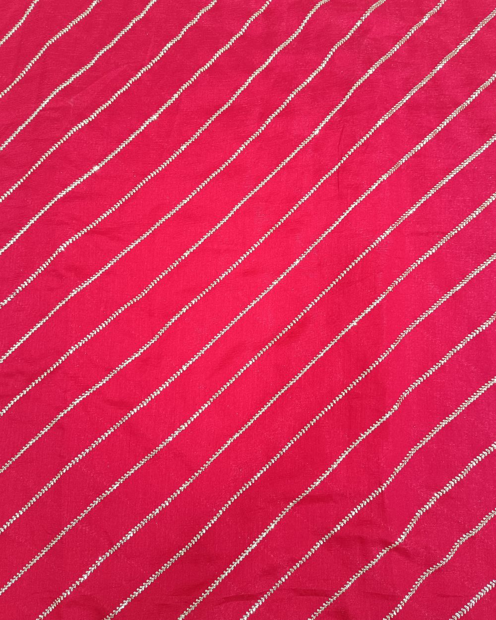 Vichitra Silk Work Pinkish Red Colour 44 Inches Width