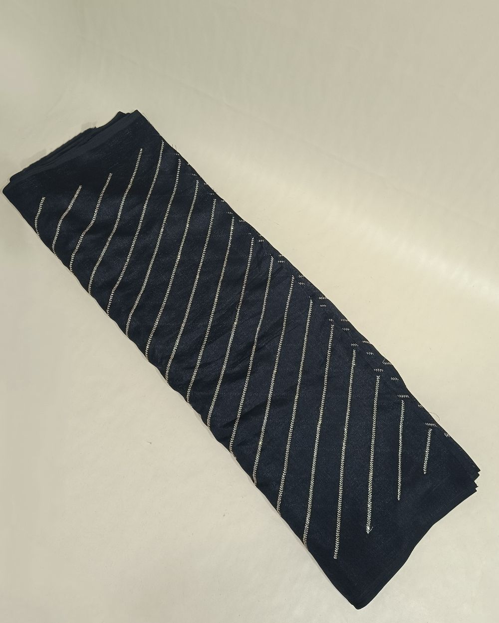 Vichitra Silk Work Black Colour 44 Inches Width