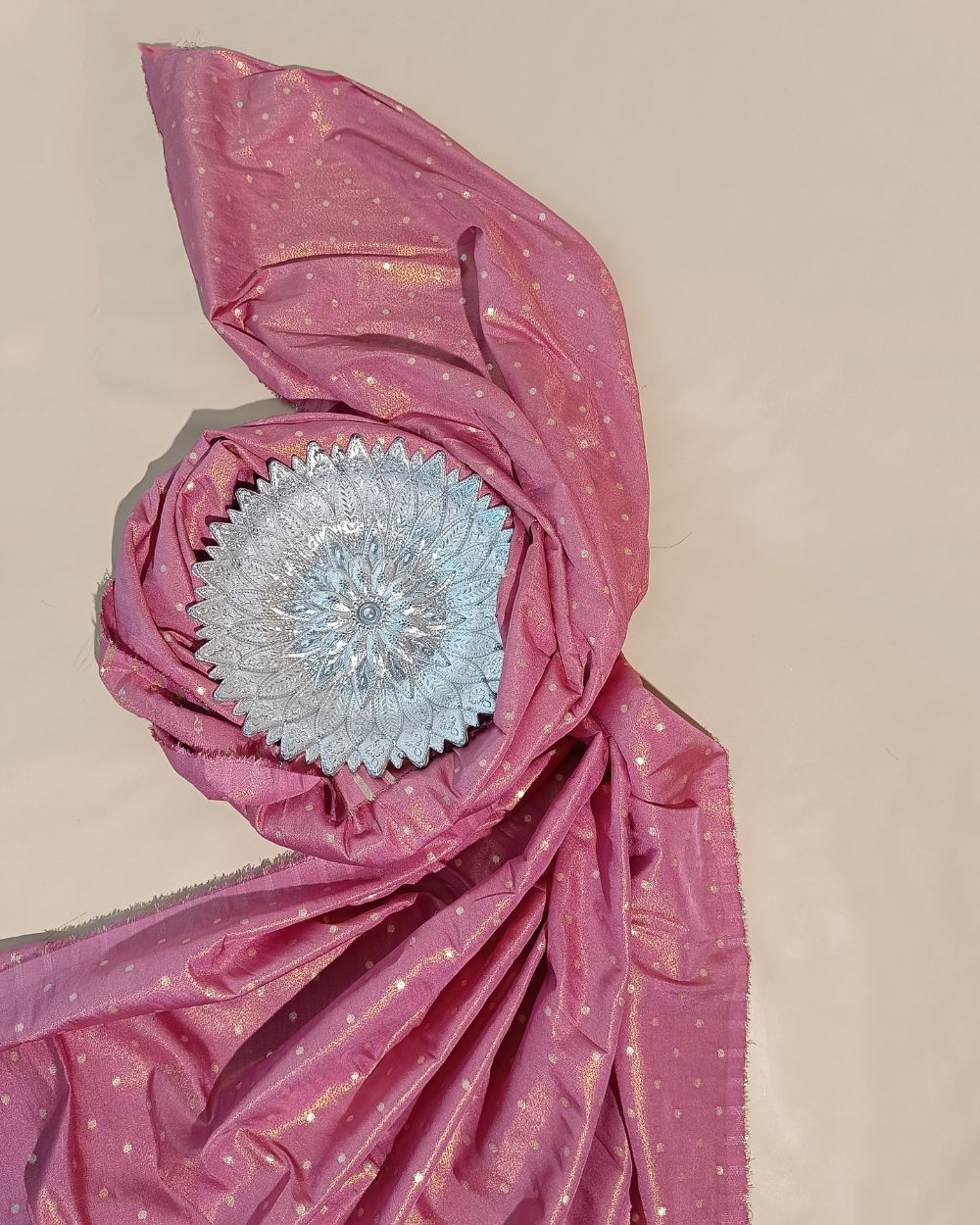 Cosmos Butti Work Pastel Lavender Colour 42 Inches Width