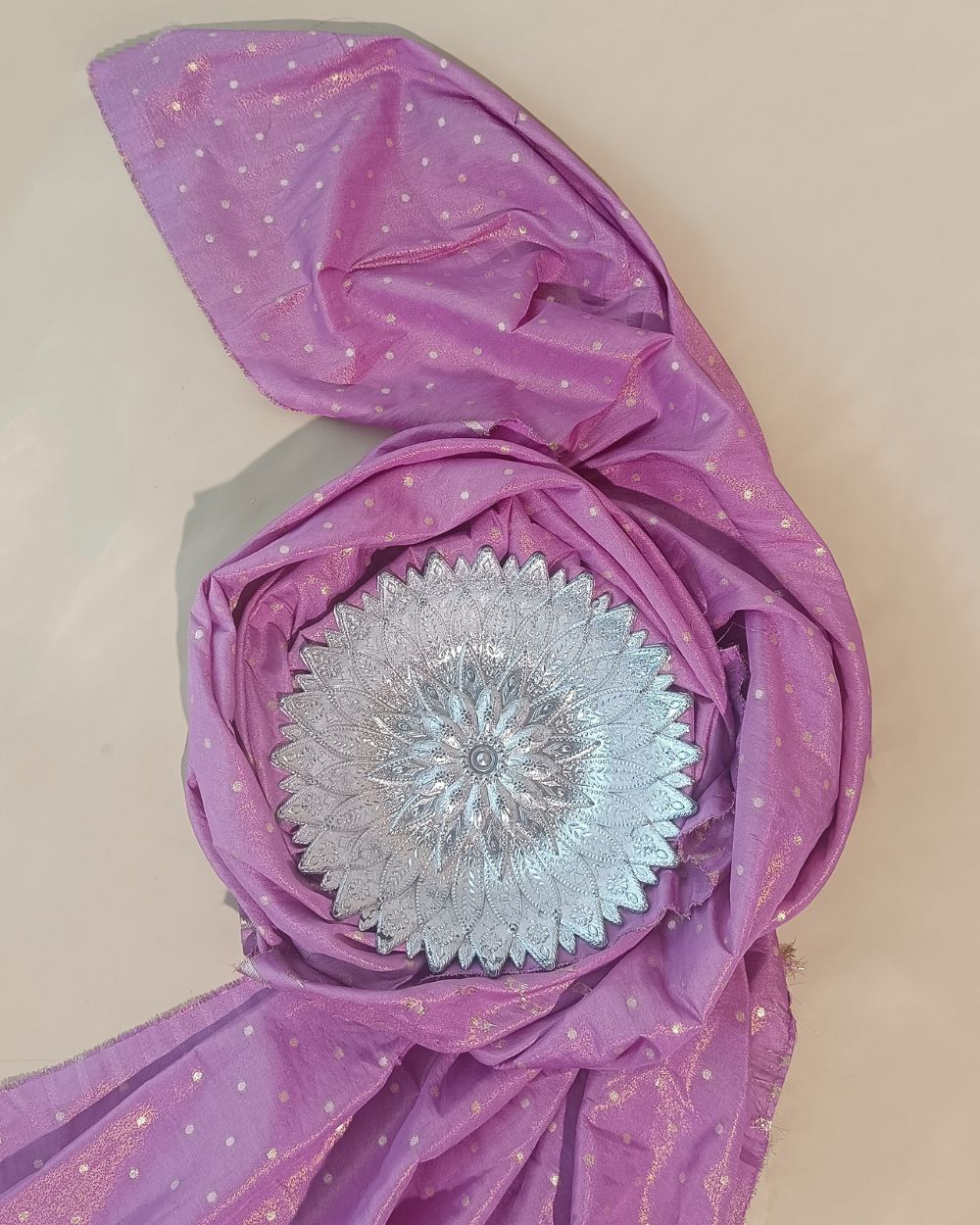 Cosmos Butti Work Lavender Colour 42 Inches Width