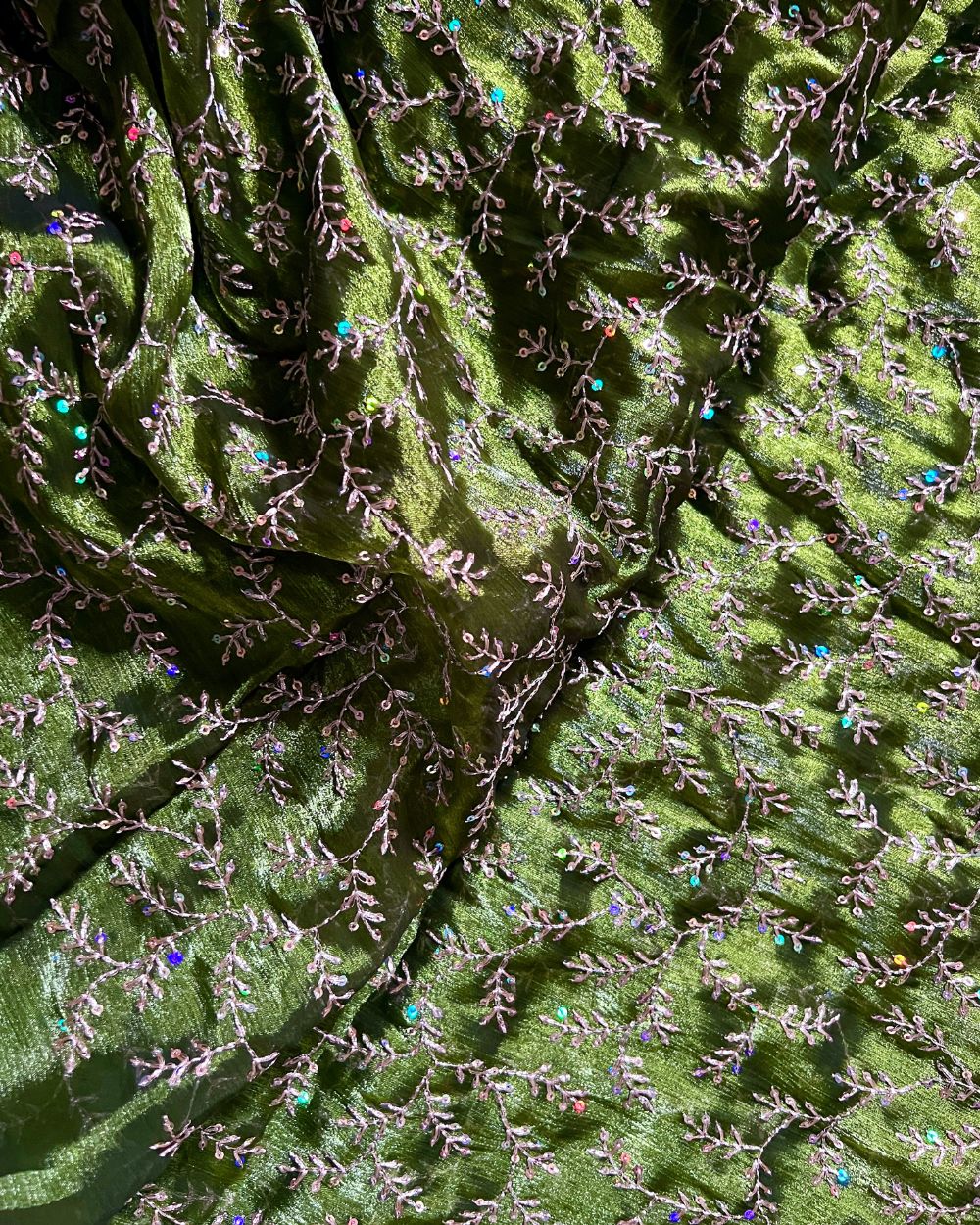 Jimmy Choo Work Mehandi Green Colour 45 Inches Width