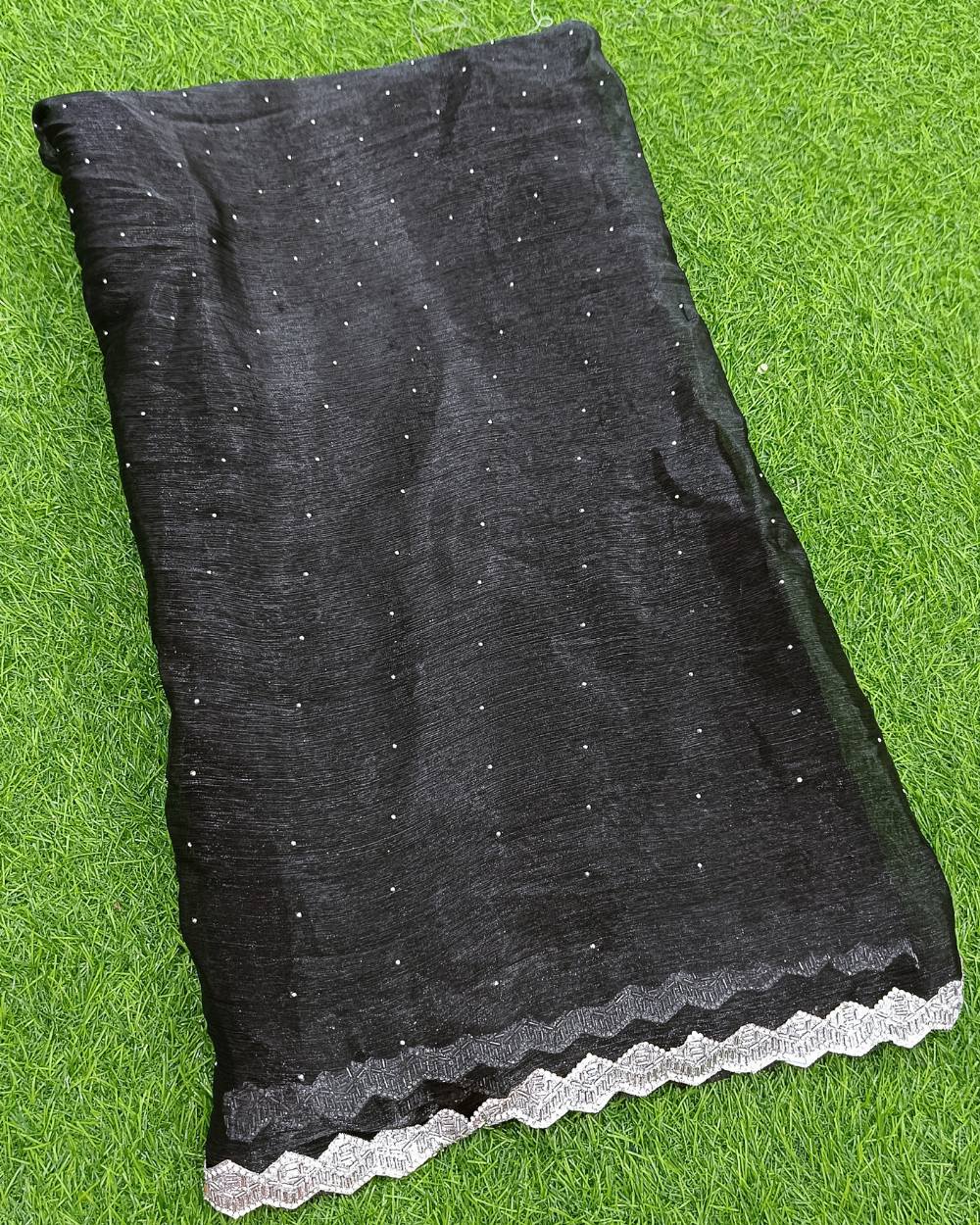 Jimmy Choo Work with Border Black Colour 44 Inches Width