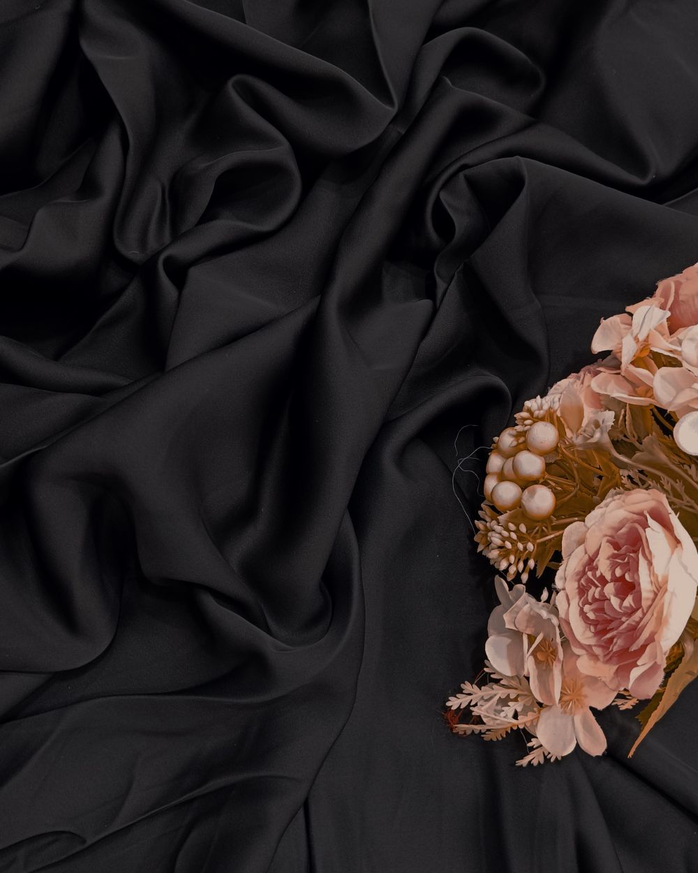 Plain Burkha-Al-Nida Black Colour 52 Inches Width