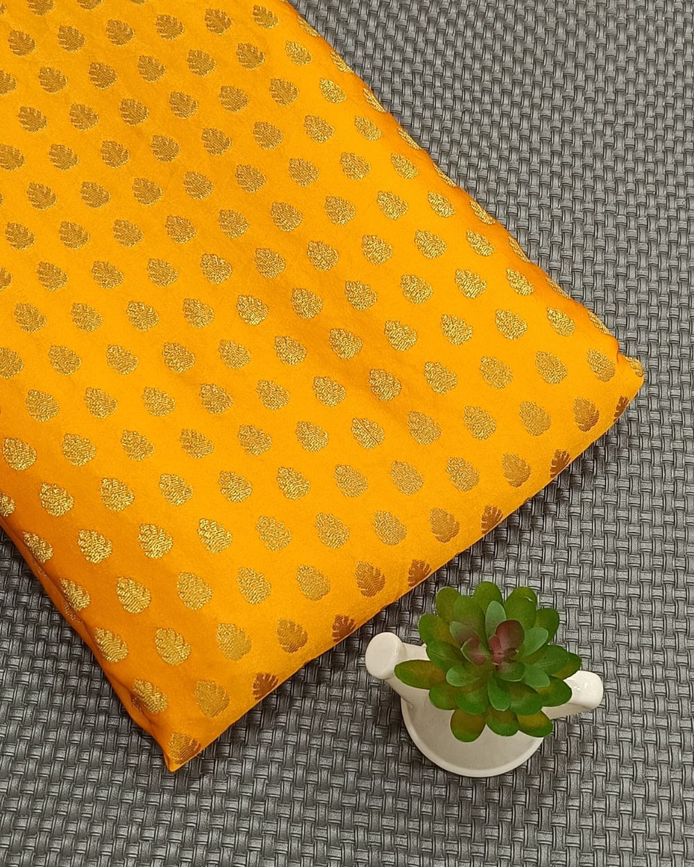 Banarasi Yellow-Orange Colour 42 Inches Width