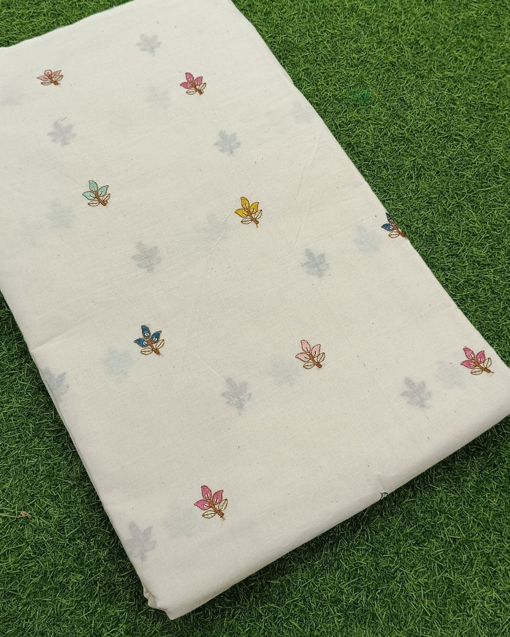 Kora Cotton Border Work Multicolor 45 Inches Width