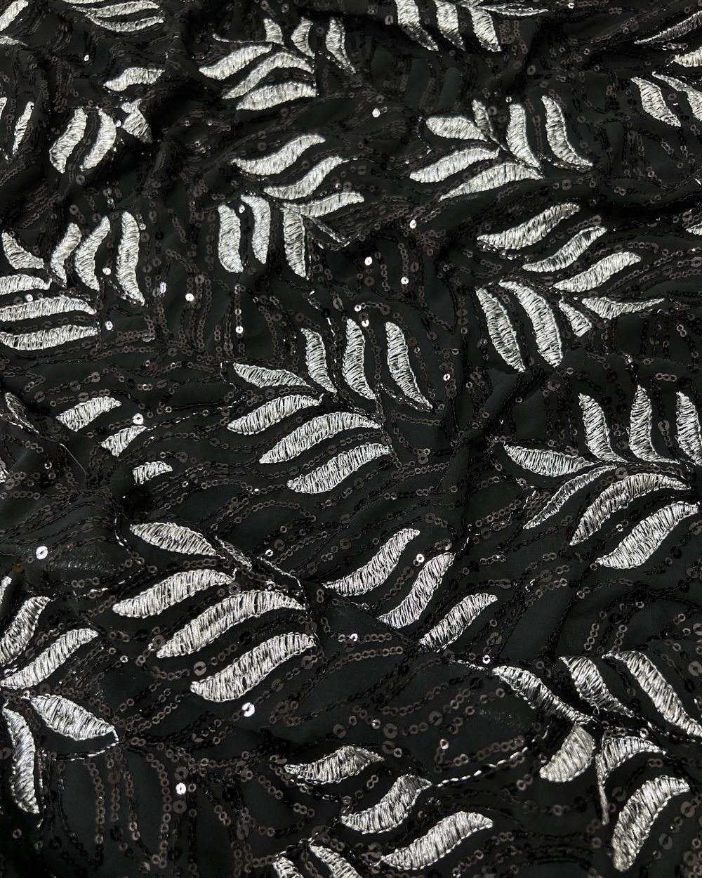 Georgette Work Black Colour 44 Inches Width