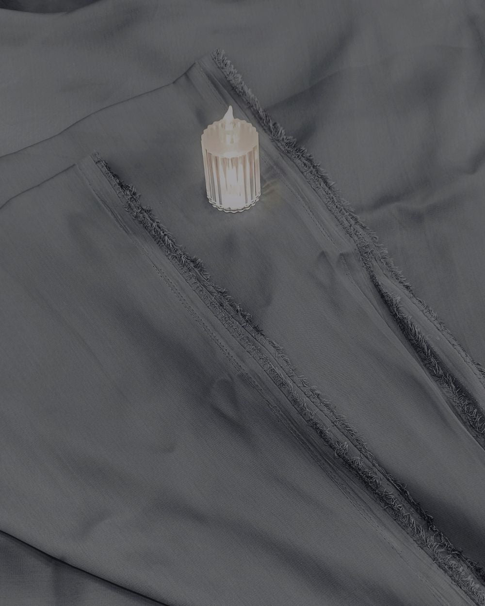 Plain Burkha-Al-Nida Grey Colour 52 Inches Width