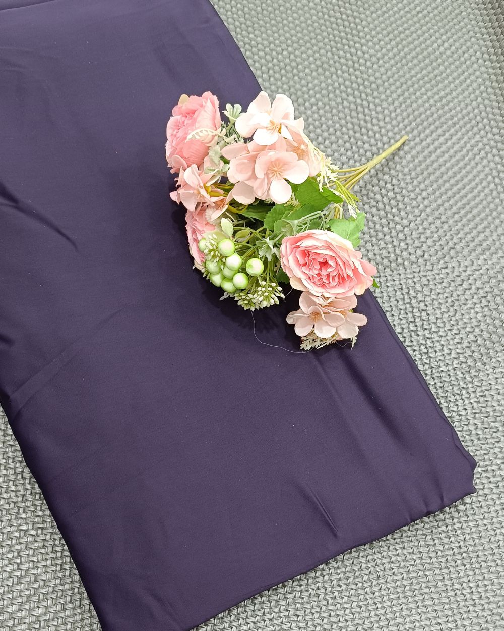 Plain Burkha-Al-Nida Purple Colour 52 Inches Width