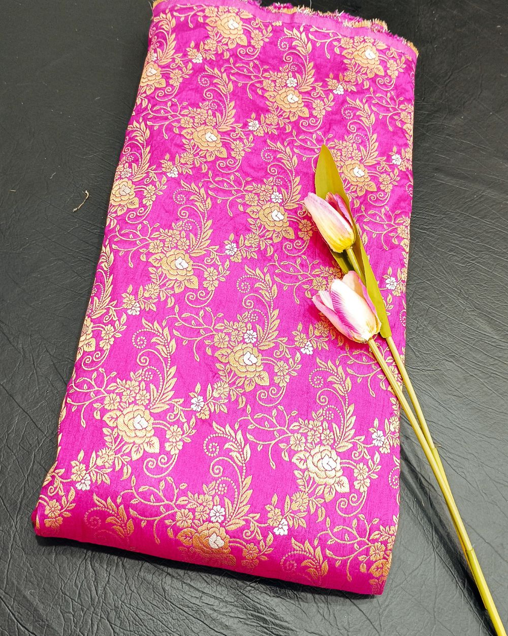 Banarasi Rani Pink Colour 44 Inches Width