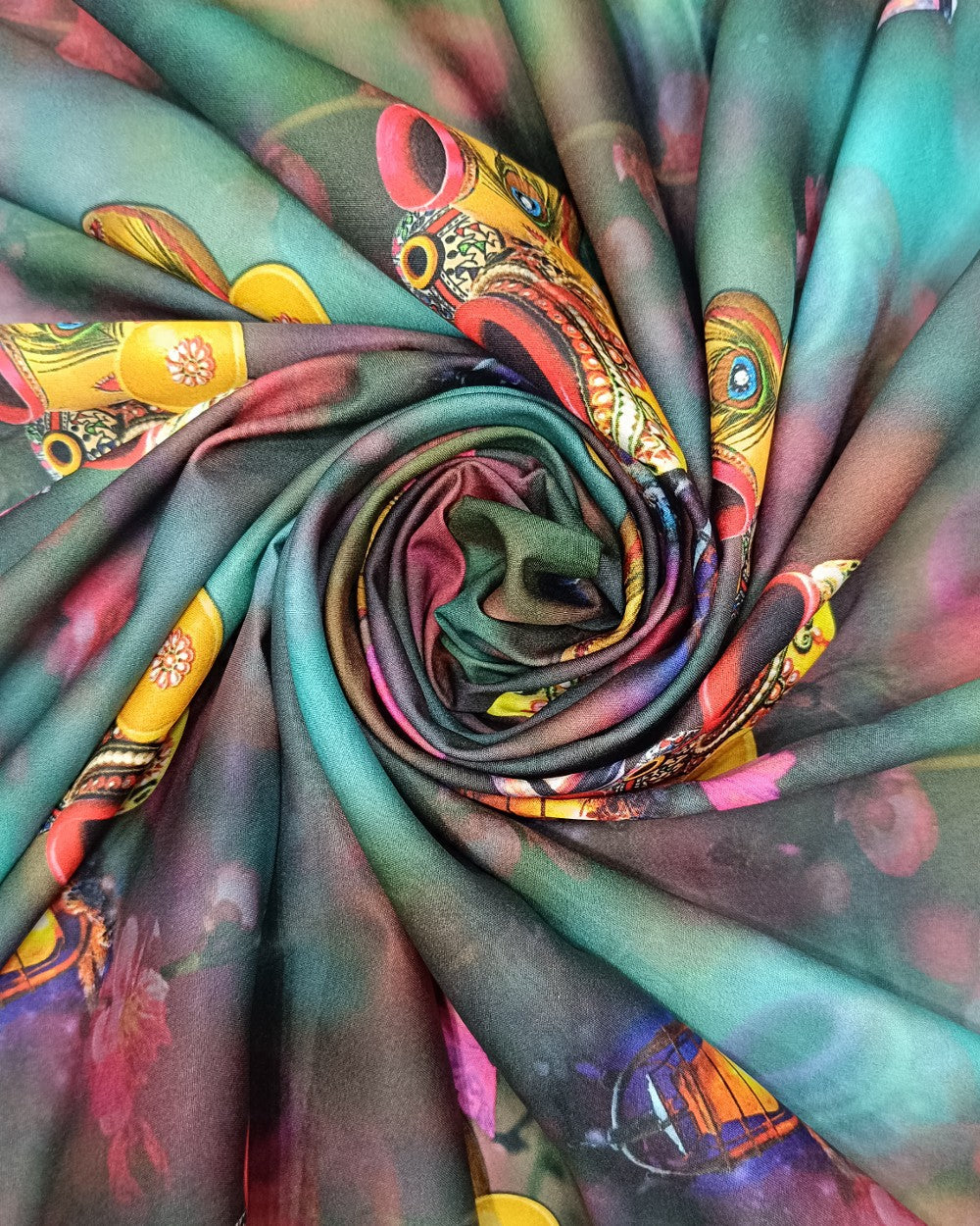 Printed Crepe Digital Multicolor 45 Inches Width