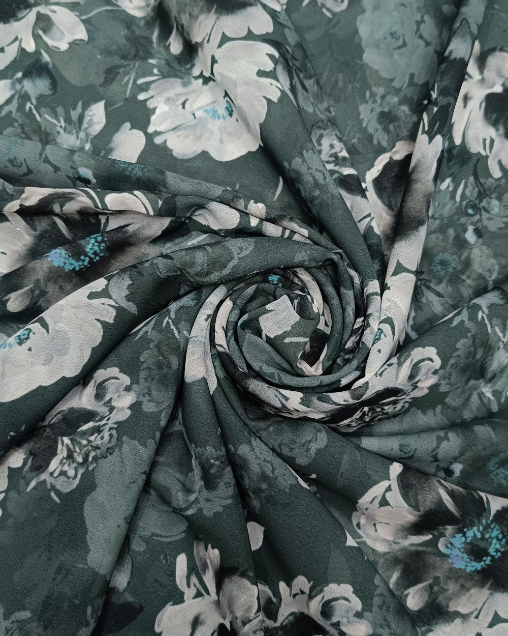 Fox Georgette Digital Print Grey Colour 44 Inches Width