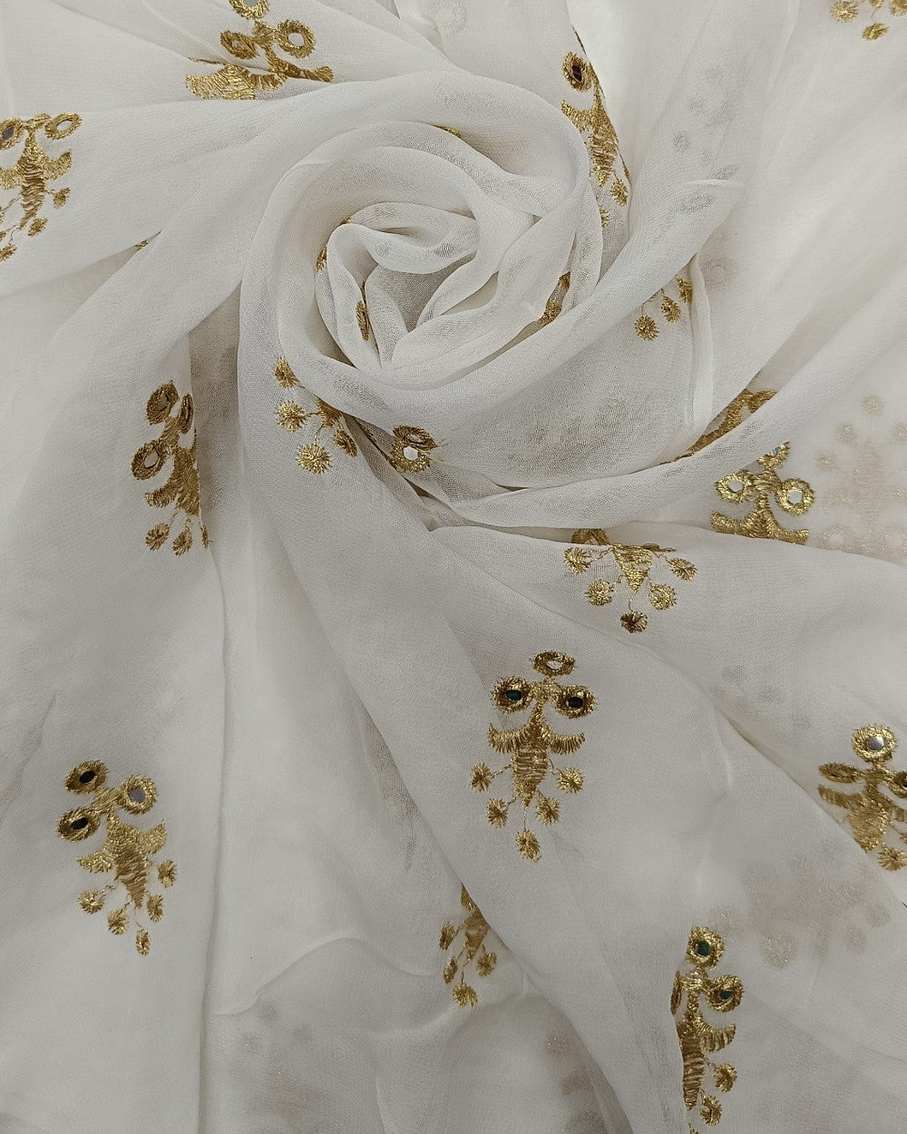 Dyeable Viscose work White Colour 42 Inches Width