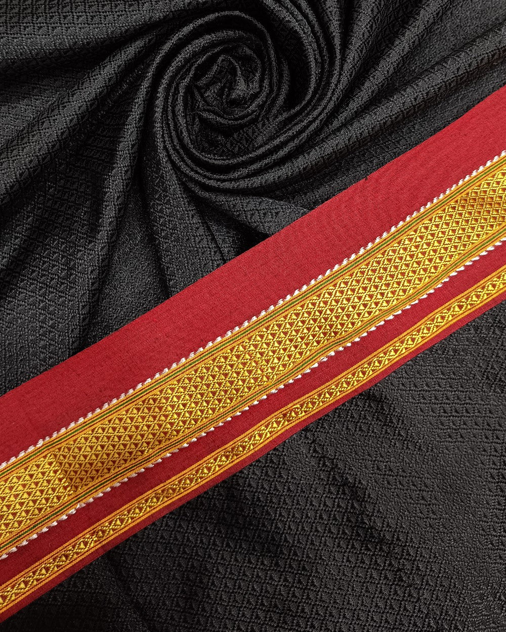 Cotton Khun Black Colour 36 Inches Width