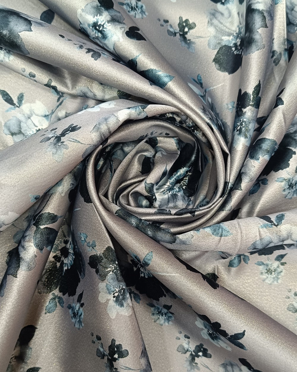 Printed Zari-digital Light Grey Colour 44 Inches Width