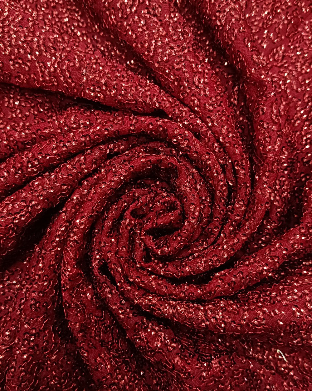 Georgette Khichdi-Sequins Maroon Colour 38 Inches Width
