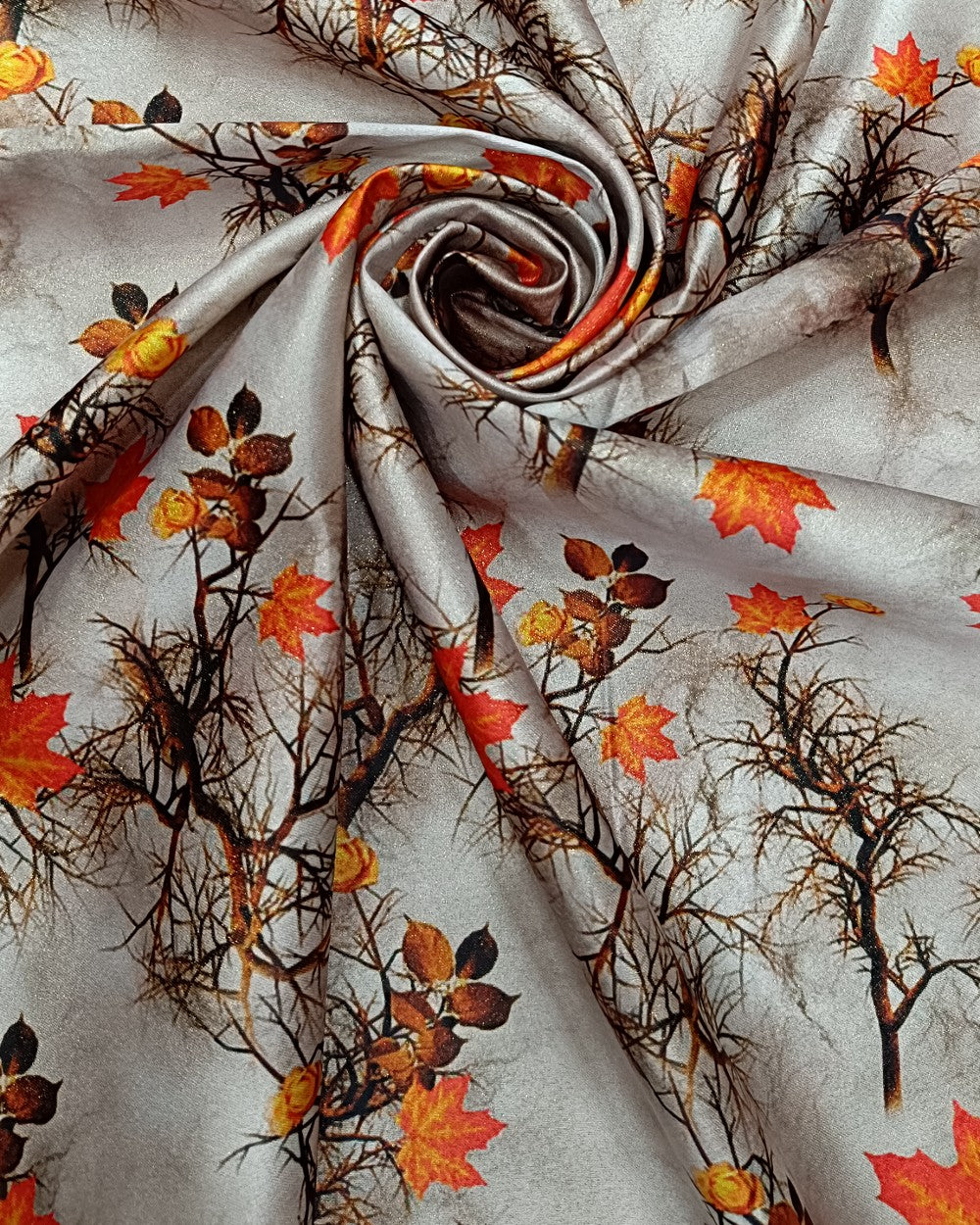 Printed Zari Digital Copper Colour 44 Inches Width