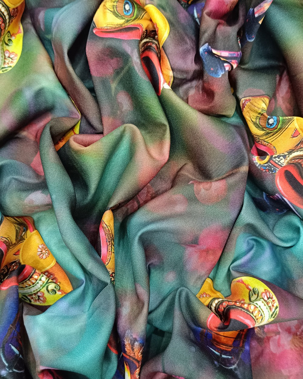 Printed Crepe Digital Multicolor 45 Inches Width