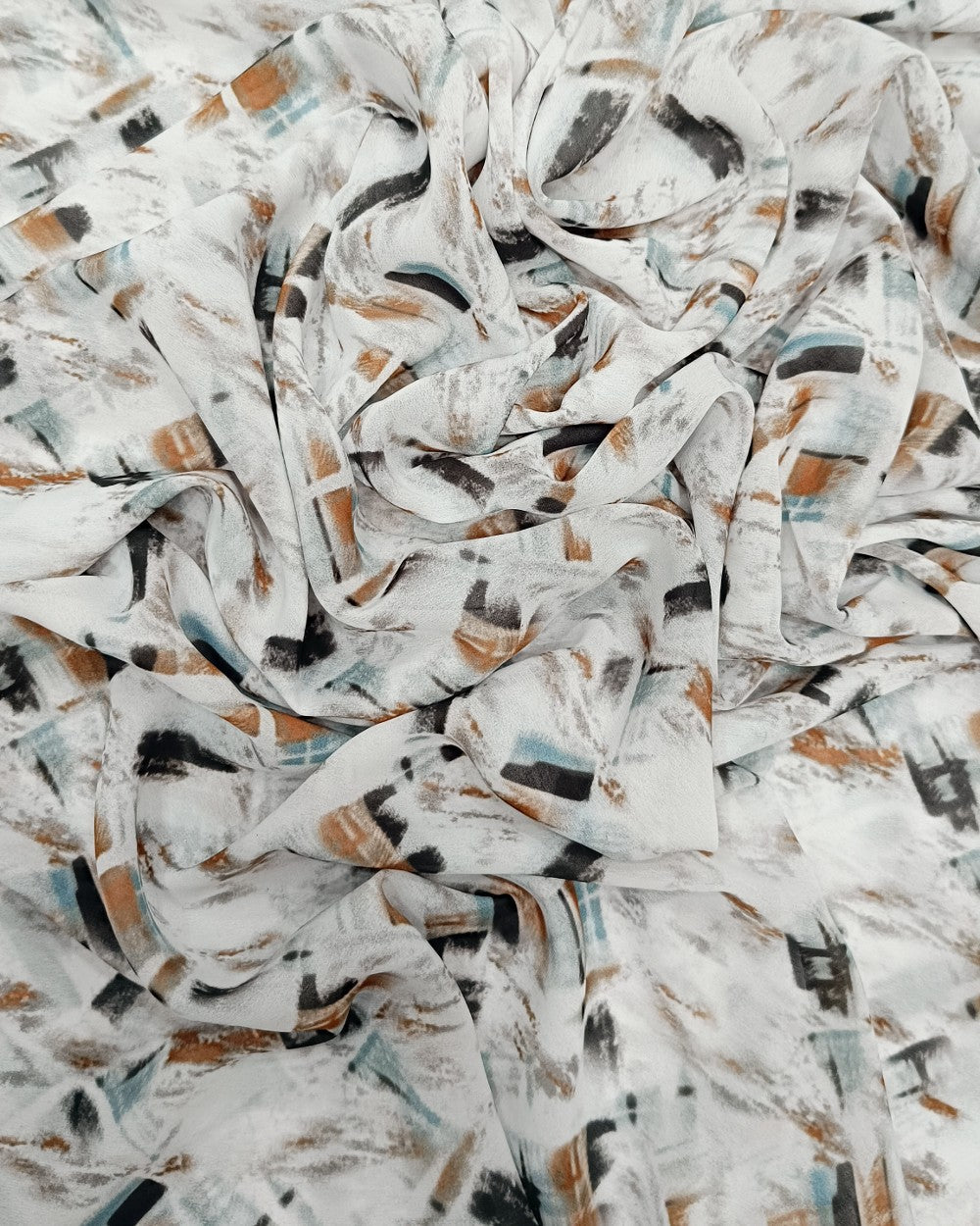 Fox Georgette Digital Print White Colour 44 Inches Width