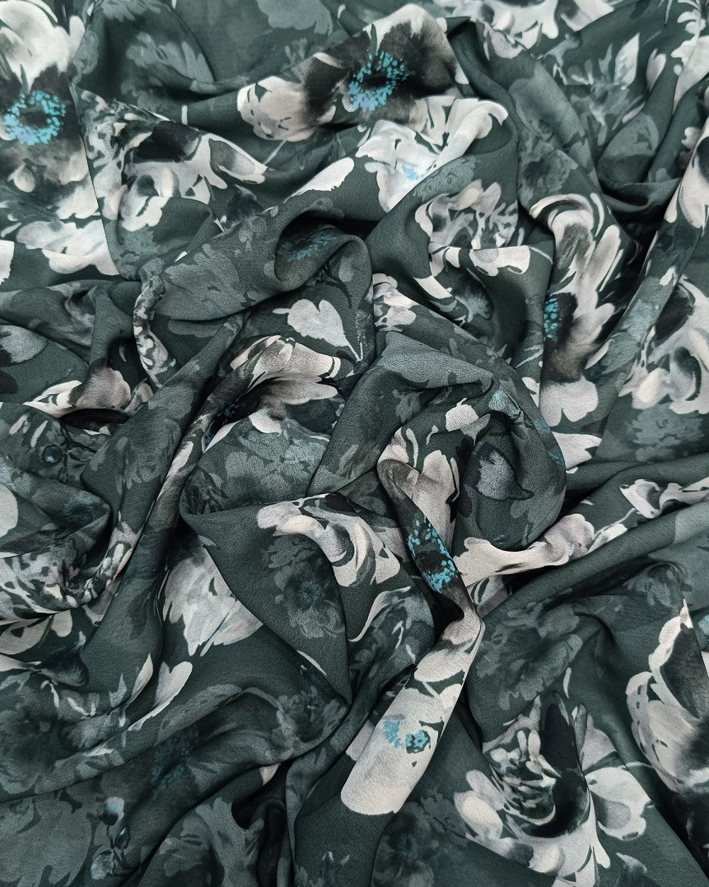 Fox Georgette Digital Print Grey Colour 44 Inches Width