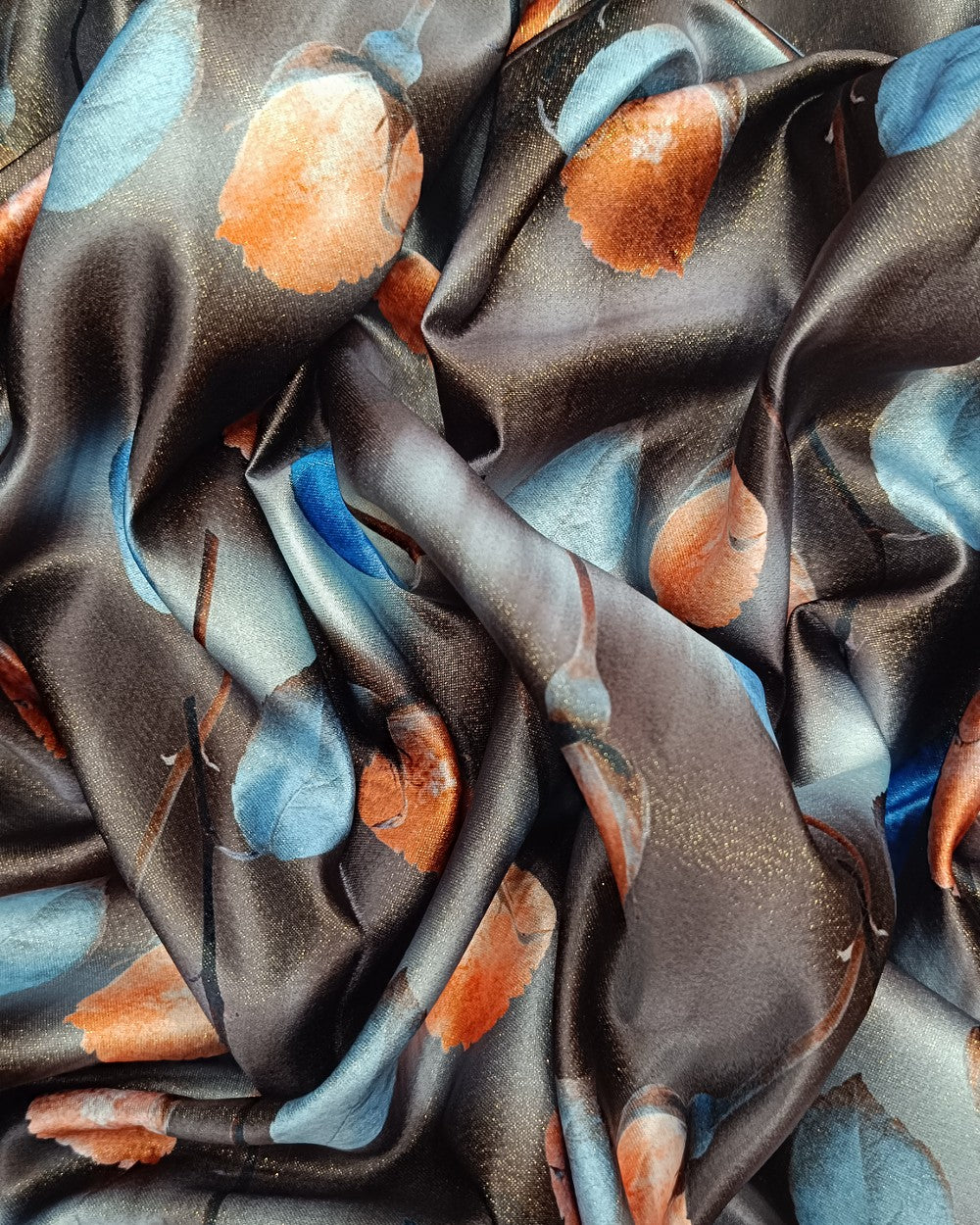 Printed Zari-digital Brown Colour 44 Inches Width