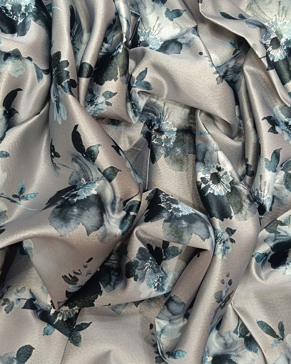 Printed Zari-digital Light Grey Colour 44 Inches Width