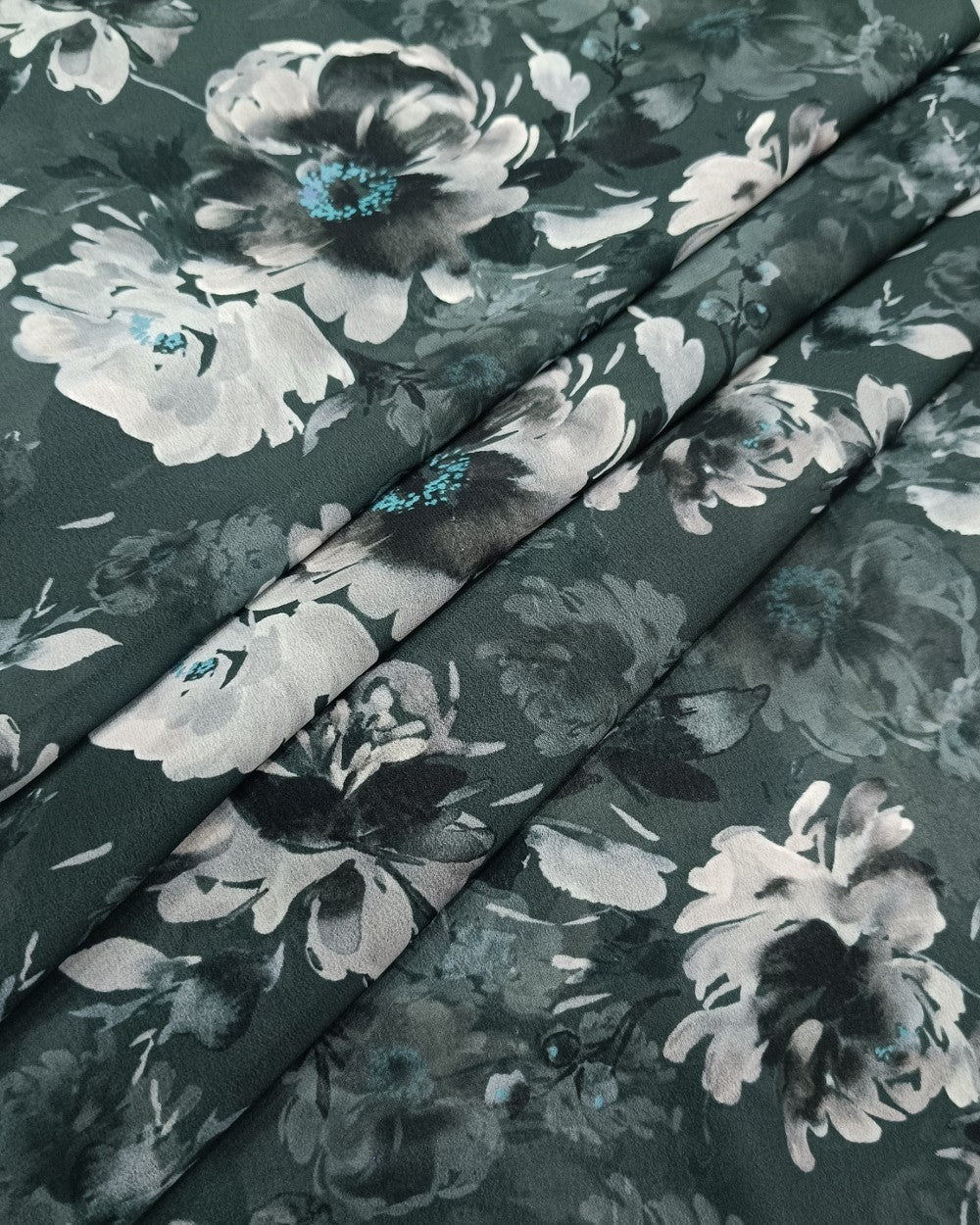 Fox Georgette Digital Print Grey Colour 44 Inches Width