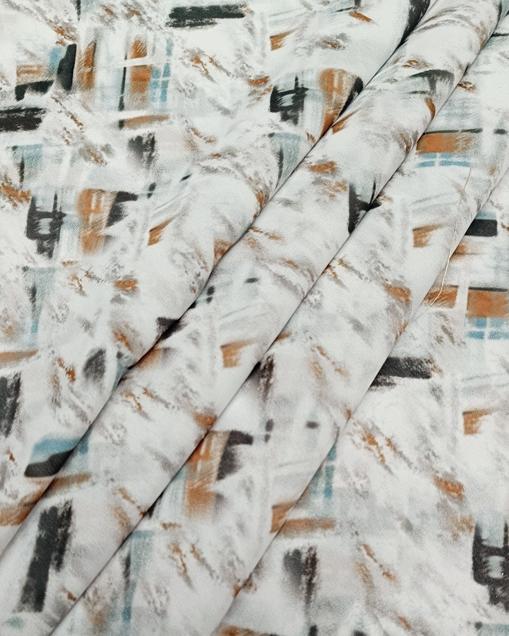 Fox Georgette Digital Print White Colour 44 Inches Width
