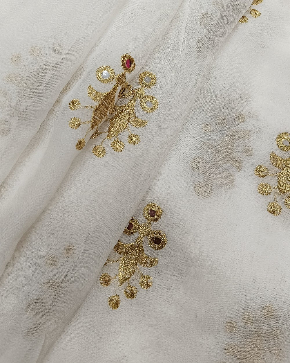 Dyeable Viscose work White Colour 42 Inches Width