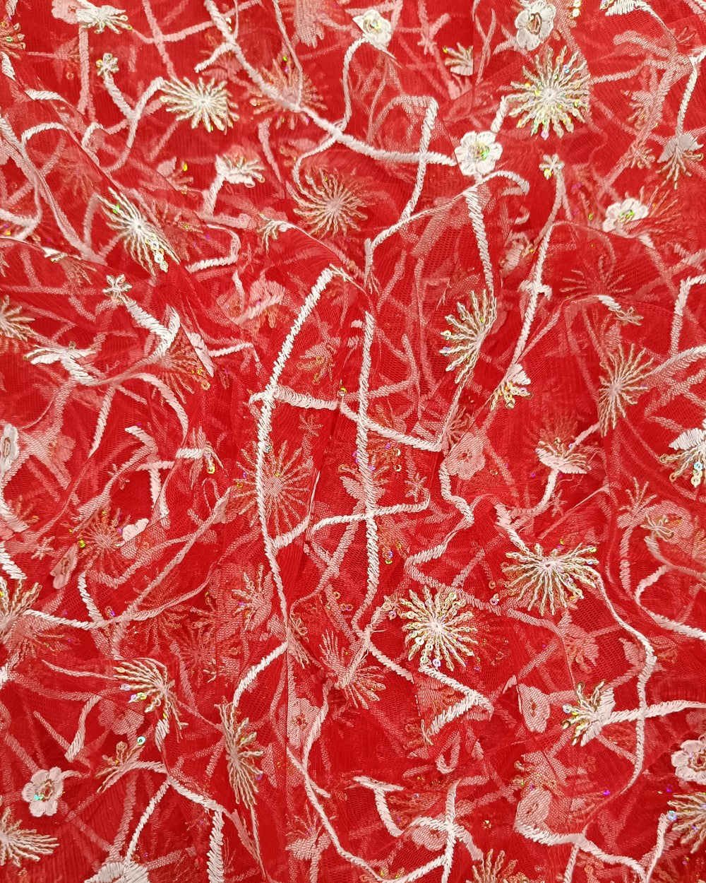 Net Work Red Colour 44 Inches Width