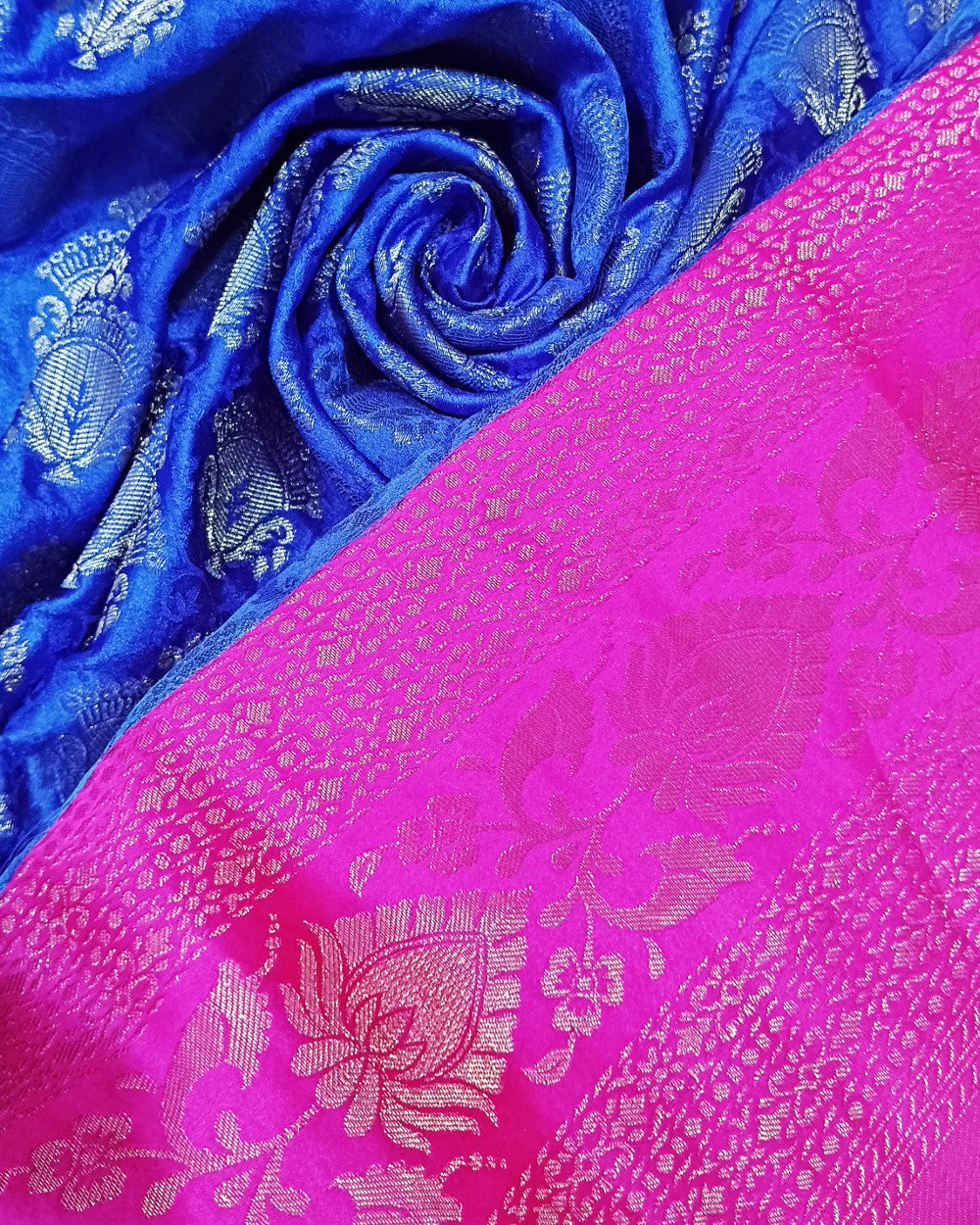 Banarasi Royal Blue Colour 48 Inches Width