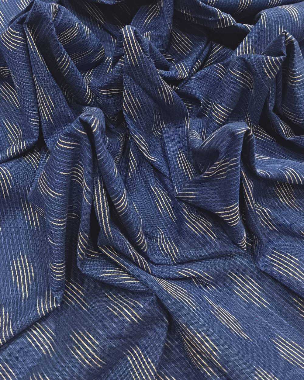 Cotton Ikat Royal Blue Colour 46 Inches Width