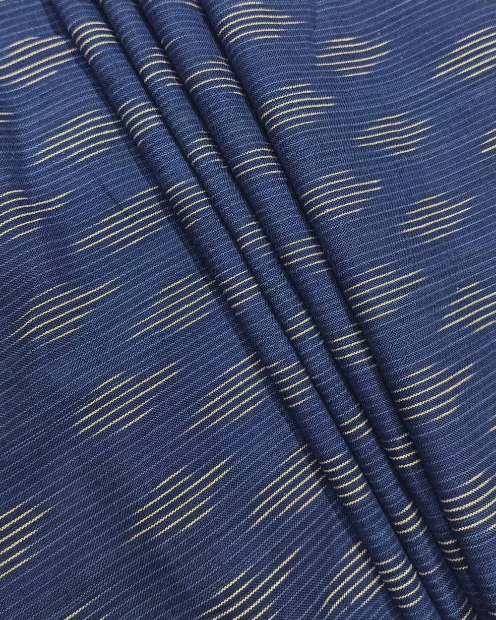 Cotton Ikat Royal Blue Colour 46 Inches Width