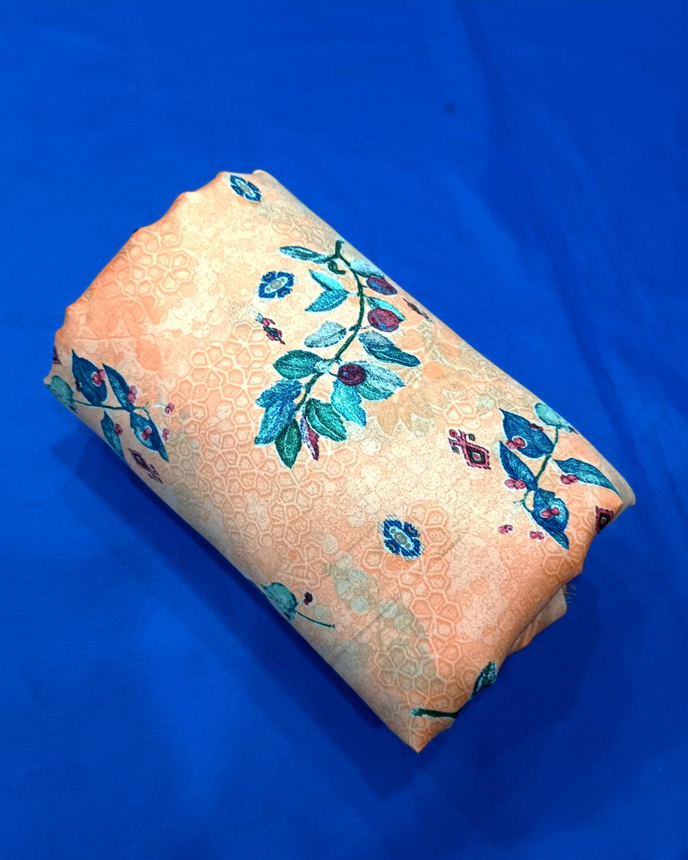 Printed Glazed Cotton Orange Colour 42 Inches Width