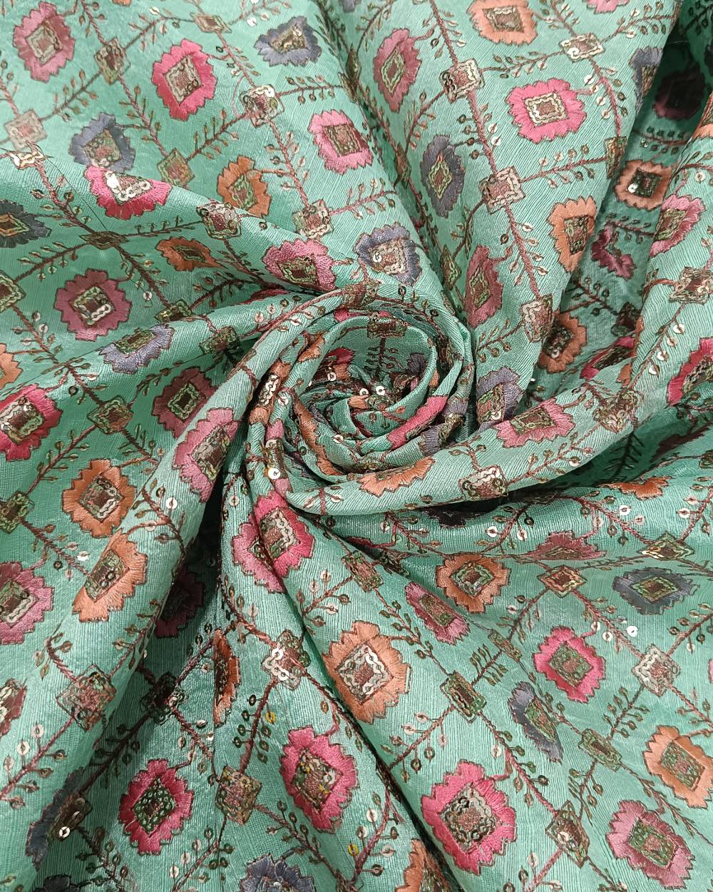 Banglori Work Pista Colour 43 Inches Width