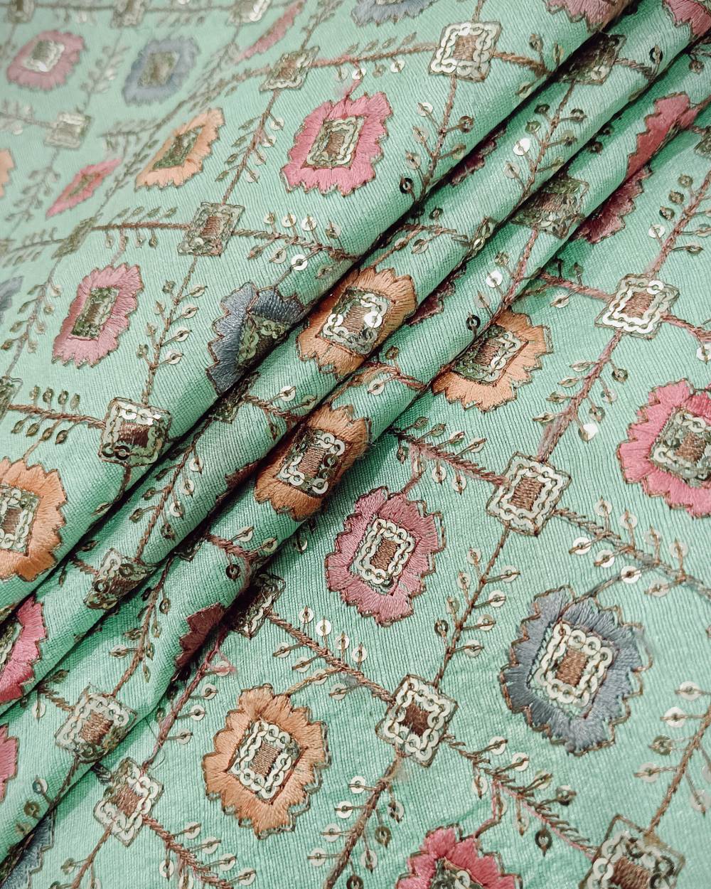 Banglori Work Pista Colour 43 Inches Width