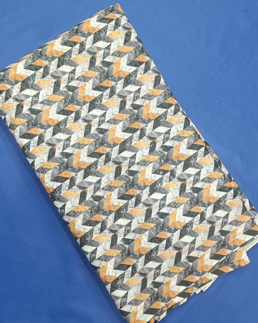 Cotton Chikan Work Digital Print Black Colour 43 Inches Width