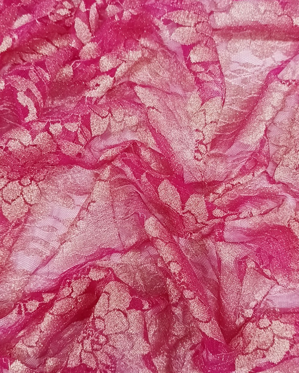 Russell Saree Without Blouse Rani Pink Colour 43 Inches Width