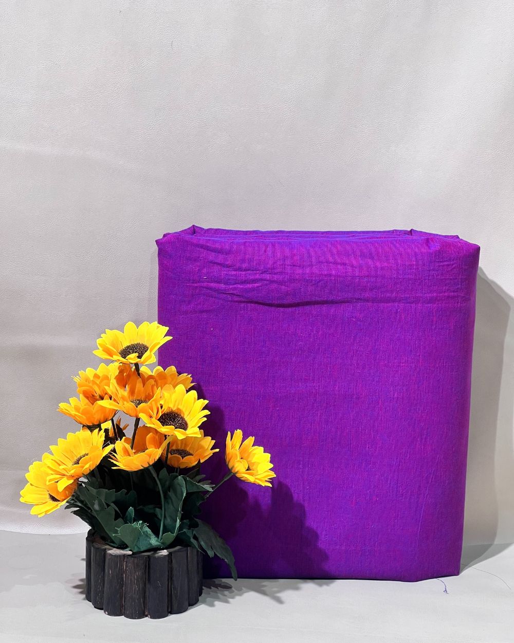 Plain Khadi Cotton Fabric Fresh Purple Colour 45 Inches Width