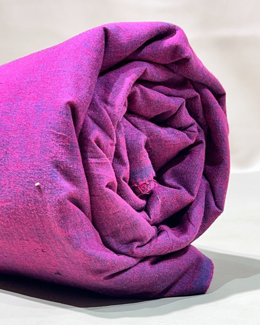 Plain Khadi Cotton Fabric Dark Purple Colour 45 Inches Width