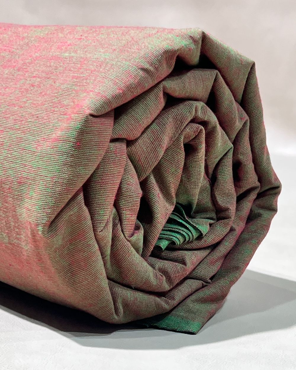 Plain Khadi Cotton Fabric Mehandi Green Colour 45 Inches Width