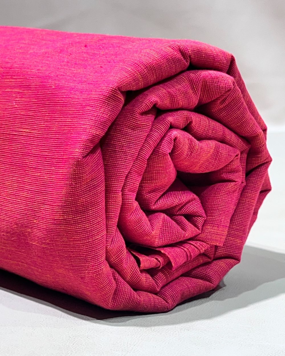 Plain Khadi Cotton Fabric Pink Colour 45 Inches Width