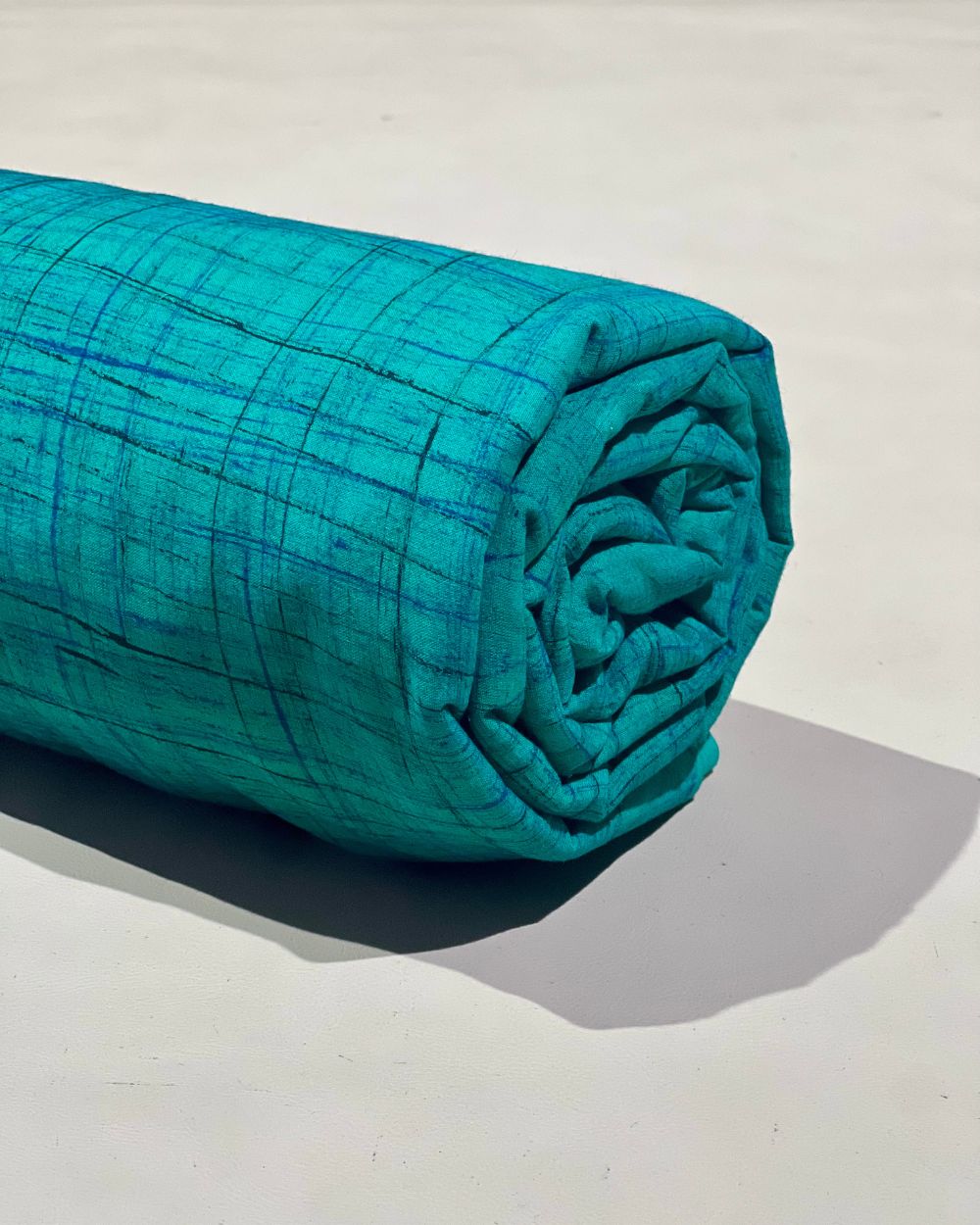 Cotton Brush Batik Plain Teal Green Colour 44 Inches Width