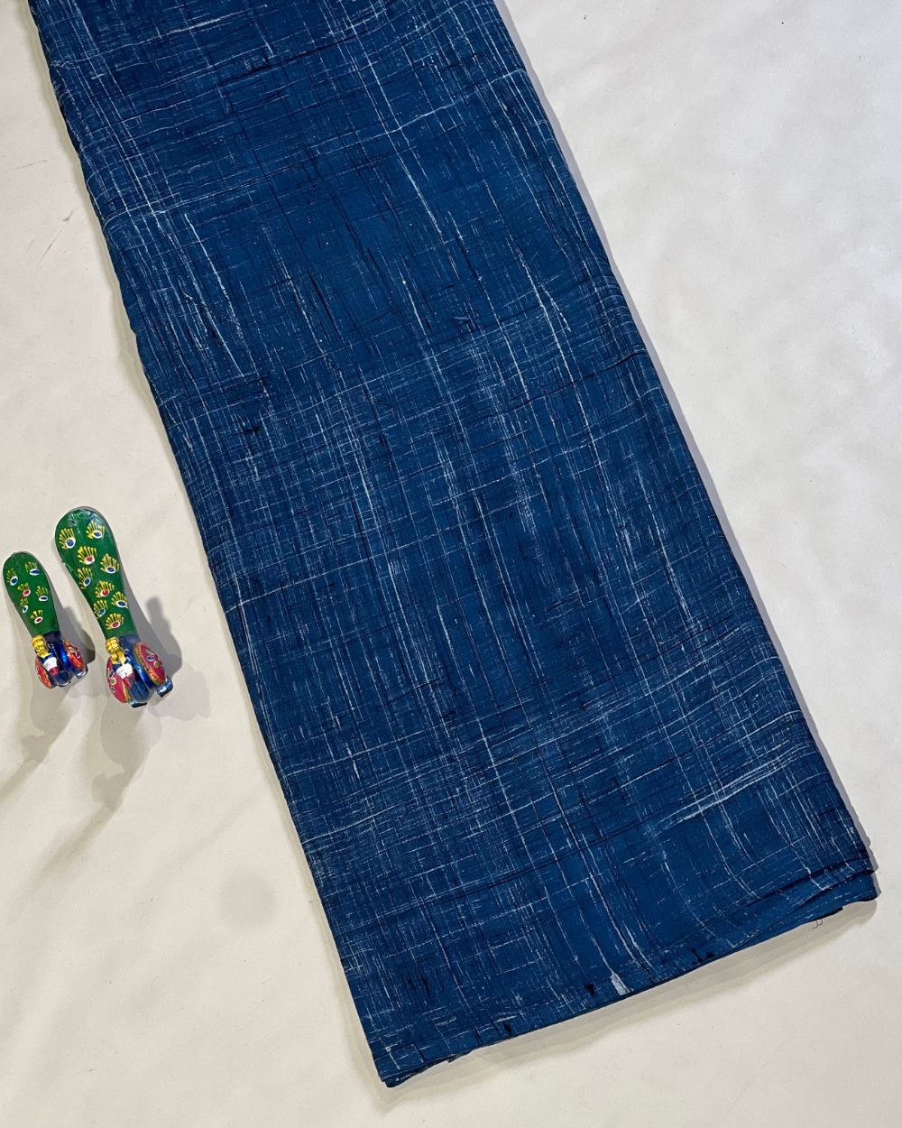 Cotton Brush Batik Plain Nevy Blue Colour 44 Inches Width