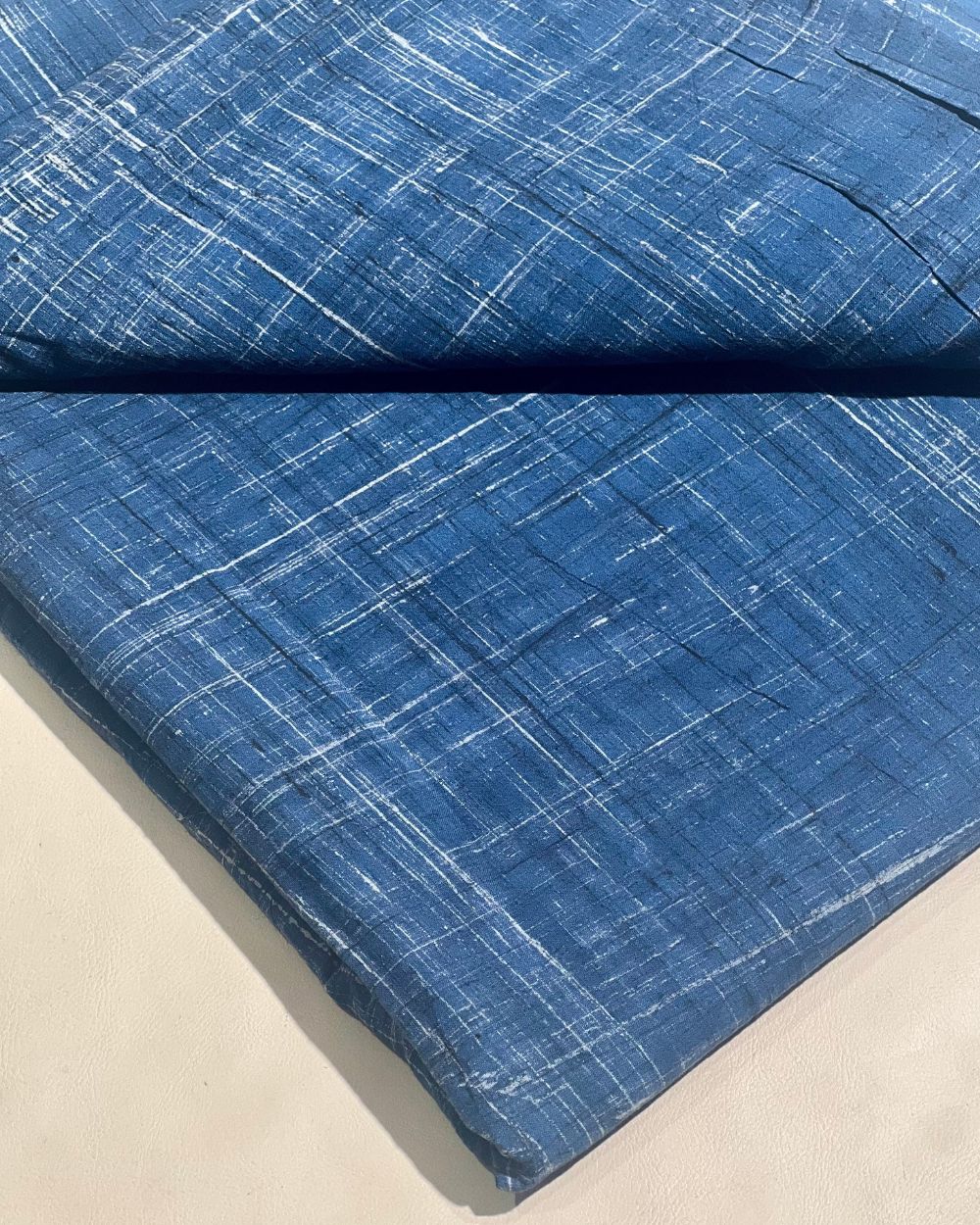 Cotton Brush Batik Plain Nevy Blue Colour 44 Inches Width