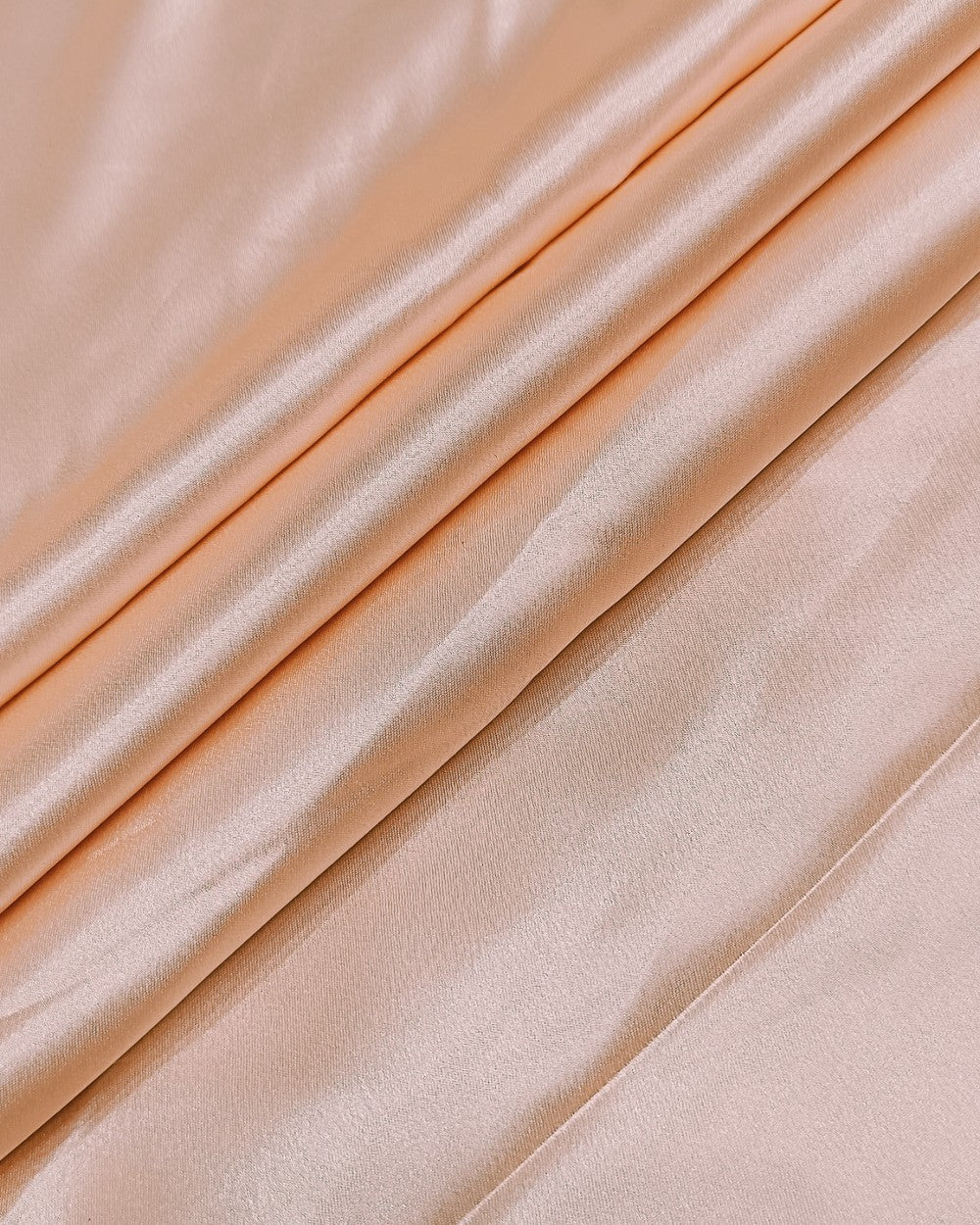 Plain German-Satin Peach Colour 44 Inches Width