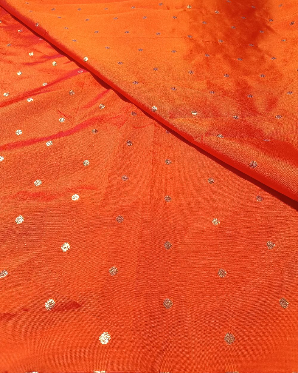 Taffeta Work Orange Colour 60 Inches Width